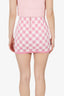 Balmain Pink Check Mini Skirt Size 38