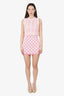 Balmain Pink Check Mini Skirt Size 38