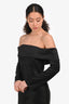 Reformation Black Satin Cold Shoulder Mini Dress Size S