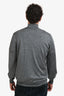 Brunello Cucinelli Grey Cashmere/Silk Blend Zip Up Sweater Size 54 Mens