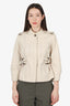 Smythe Beige Buckled Utility Jacket Size 8