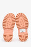 Gucci Pink Rubber Perforated 'GG' Chunky Mules Size 36