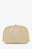 Bottega Veneta Beige Croc Vintage Clutch