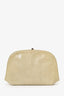 Bottega Veneta Beige Croc Vintage Clutch