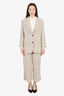 By Malene Birger Beige Rosettan Cotton Blazer With Trousers Set Size 34