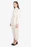 Brunello Cucinelli Cream Glitter Two-Piece Suit Size 36