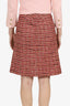 Pre-Loved Chanel™ 01A Pink Wool Tweed Midi Skirt Size 38