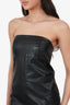 Maison Martin Margiela 2010 Black Leather Strapless Micro Dress Size 42