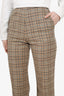 Celine Brown Plaid Wool/Cashmere Straight Leg Trousers Size 34