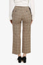 Celine Brown Plaid Wool/Cashmere Straight Leg Trousers Size 34