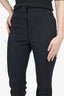 Pre-Loved Chanel™ Grey Wool/Cashmere Chevron Trousers Size 38