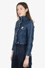 Courreges Navy Re-Edition Vinyl Crop Jacket Size 34