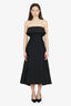 Toteme Black Strapless Dupioni Midi Dress Size 34