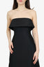 Toteme Black Strapless Dupioni Midi Dress Size 34