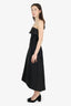 Toteme Black Strapless Dupioni Midi Dress Size 34