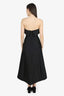 Toteme Black Strapless Dupioni Midi Dress Size 34