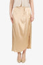 Sablyn Beige Silk Midi Skirt Size S