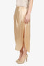 Sablyn Beige Silk Midi Skirt Size S