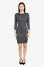 The Row Grey Long Sleeve Midi Dress Size 4