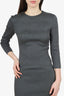The Row Grey Long Sleeve Midi Dress Size 4