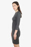 The Row Grey Long Sleeve Midi Dress Size 4