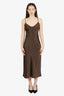 Sablyn Brown Silk Slip Midi Dress Size XS