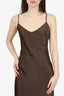 Sablyn Brown Silk Slip Midi Dress Size XS