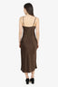 Sablyn Brown Silk Slip Midi Dress Size XS