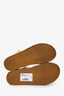 Pre-Loved Chanel™ Ivory Cord Leather Cork Flat Slingback Sandals Size 36