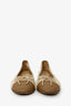 Pre-Loved Chanel™ Brown/Beige Suede Ballet Flats Size 38.5