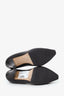 Pre-Loved Chanel™ Black Lambskin Leather Cap-Toe Camellia Pumps Size 36.5