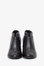 Pre-Loved Chanel™ Black Quilted Lambskin CC Turn Lock Ankle Boots Size 37.5