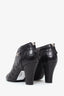 Pre-Loved Chanel™ Black Quilted Lambskin CC Turn Lock Ankle Boots Size 37.5