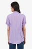 Xirena Purple Cotton Button Down Shirt Size M