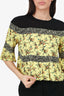 Sandro Black/Yellow Floral Blouse Size 1
