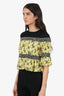 Sandro Black/Yellow Floral Blouse Size 1