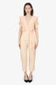 Maje Pink Ruffle Sleeve Jumpsuit Size 36