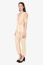 Maje Pink Ruffle Sleeve Jumpsuit Size 36