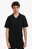 Issey Miyake Homme Black Pleated Collared Shirt Size 4 Mens