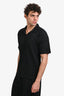 Issey Miyake Homme Black Pleated Collared Shirt Size 4 Mens