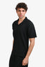 Issey Miyake Homme Black Pleated Collared Shirt Size 4 Mens