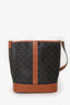 Celine 2022 Brown Canvas/Leather Triomphe Medium Bucket Bag
