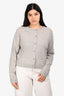 Joie Grey Cashmere Crew Neck Cardigan Size XL