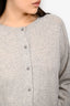 Joie Grey Cashmere Crew Neck Cardigan Size XL