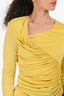 Givenchy Yellow Cowl Neck Drape Top Size 34