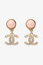 Pre-Loved Chanel™ Pink CC Metal/Glass/Pearl Earrings