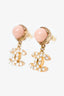Pre-Loved Chanel™ Pink CC Metal/Glass/Pearl Earrings