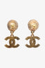 Pre-Loved Chanel™ Pink CC Metal/Glass/Pearl Earrings