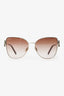 Salvatore Ferragamo Red Crystal Logo Sunglasses