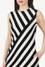 Gucci Black/White Jacquard Striped Sleeveless Dress Size XS